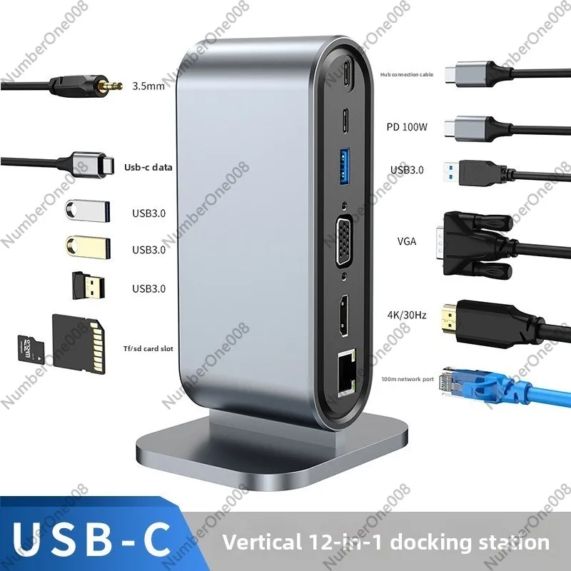 Multi Port Usb Hub - 12 Portlu Dikey USB Bağlantı İstasyonu,