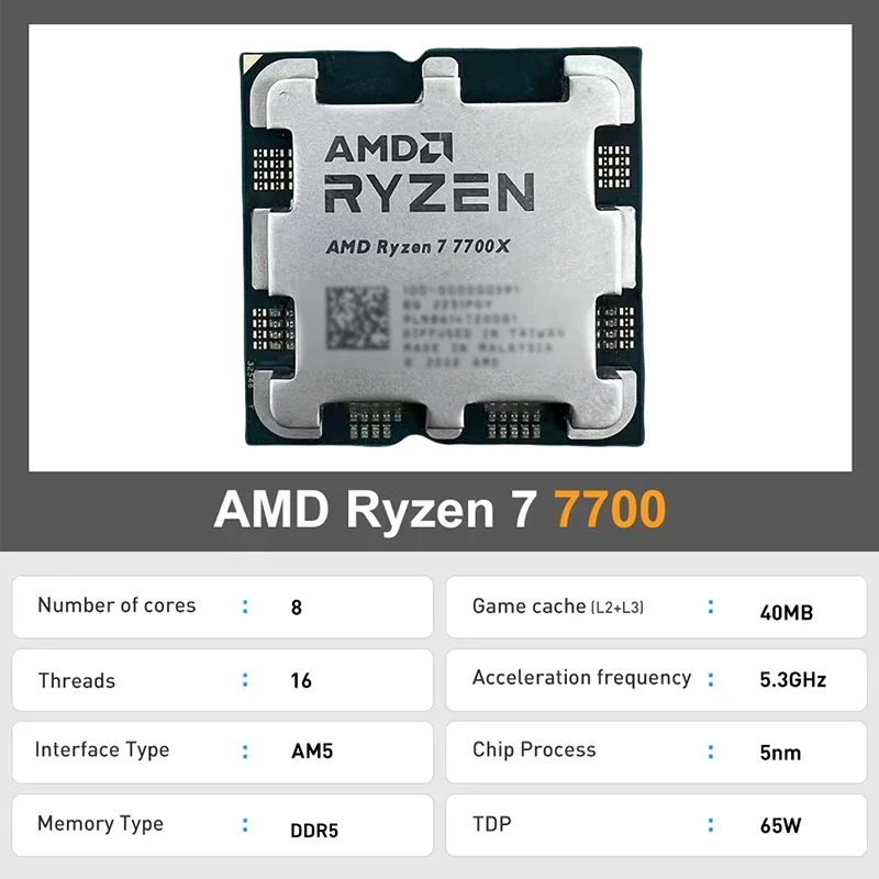 AMD Ryzen 7 7700 R7 7700 CPU 8 - Amd Cpu Ryzen 7 incelemesi ve fiyatı